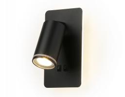 Светильник настенный FW2466 BK черный LED 4200K 9W 185*105*150 Ambrella light
