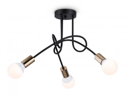 Потолочный светильник TR80415/3 BK/GD черный/золото E27/3 max 60W D670*370