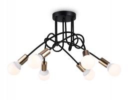 Потолочный светильник TR80419/5 BK/GD черный/золото E27/5 max 60W D690*370