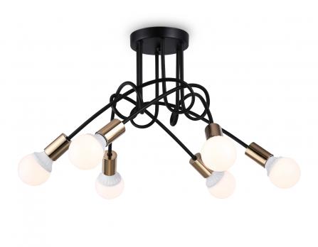 Потолочный светильник TR80419/5 BK/GD черный/золото E27/5 max 60W D690*370
