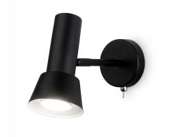 Светильник настенный с выключателем TA13129 BK черный GU10 max D85*L150*H240 Ambrella light