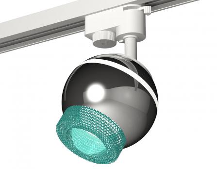Комплект трекового светильника XT1104004 PSL/BL серебро полированное/голубой GU5.3 LED 3W 4200K (A2520, C1104, N7194) Ambrella light